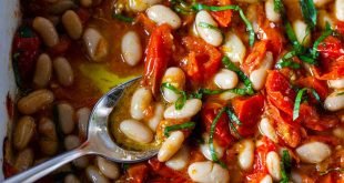 طماطم مشوية مع فاصوليا بيضاء – مطبخ مغرم