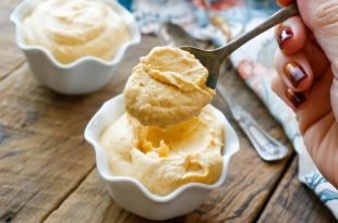 Incredible Pumpkin Mousse - get the recipe at barefeetinthekitchen.com